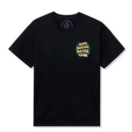 Anti Social Social Club Laurel Logo Flip Tee Black