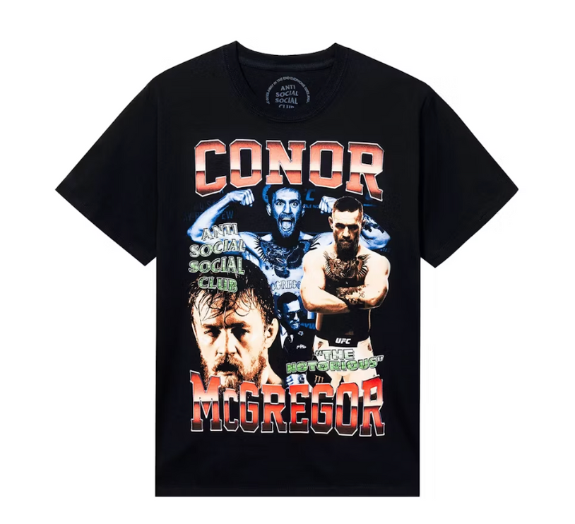 Anti Social Social Club x UFC Conor Mcgregor Tee Black