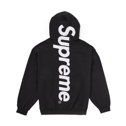 Supreme Satin Applique Hooded Sweatshirt (FW24) Black