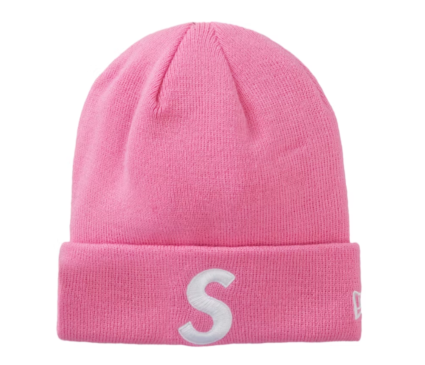 Supreme New Era S Logo Beanie Pink