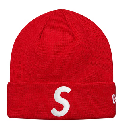 Supreme New Era S Logo Beanie Red