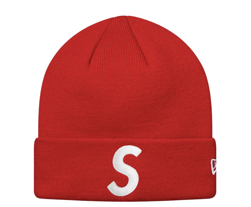 Supreme New Era S Logo Beanie Red