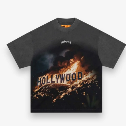 God Speed Hollywood Fire Tee Grey