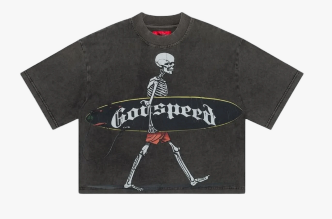 God Speed Surf Day Washed Grey T-Shirt