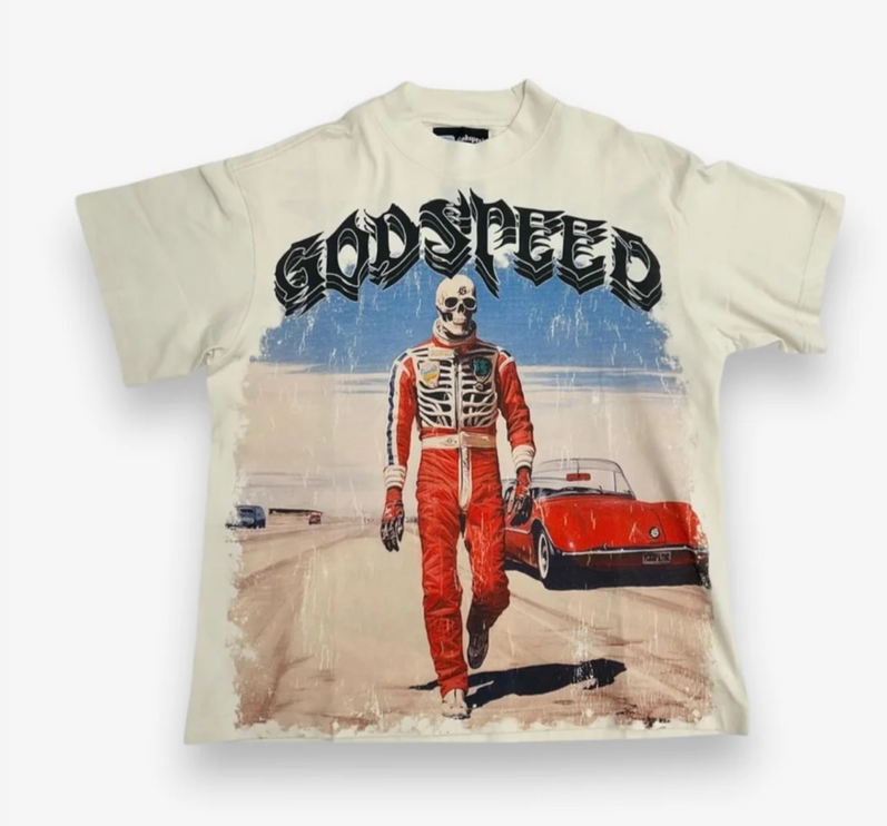 God Speed F1 Skele Rarri Tee White