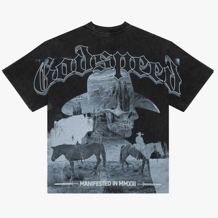 God Speed Cowboy Horses Tee Washed Black