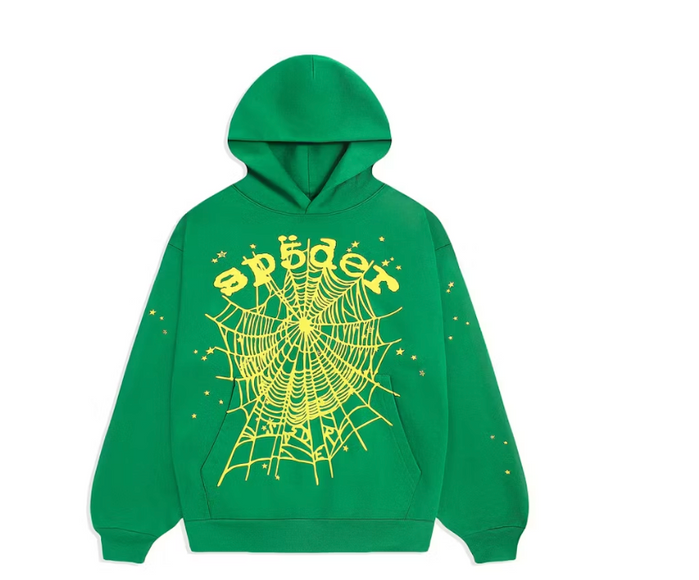 Sp5der Star OG Web V2 Hoodie Slime Green