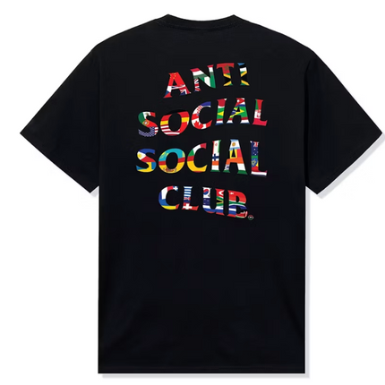 Anti Social Social Club Flag Collage Tee Black