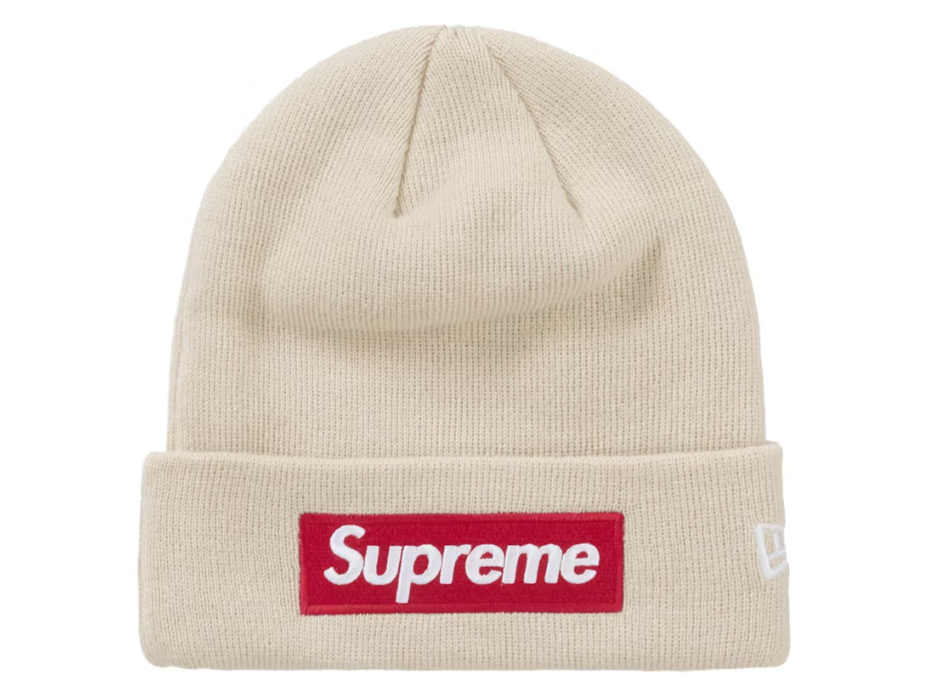 Supreme New Era Box Logo Beanie (FW24) Stone