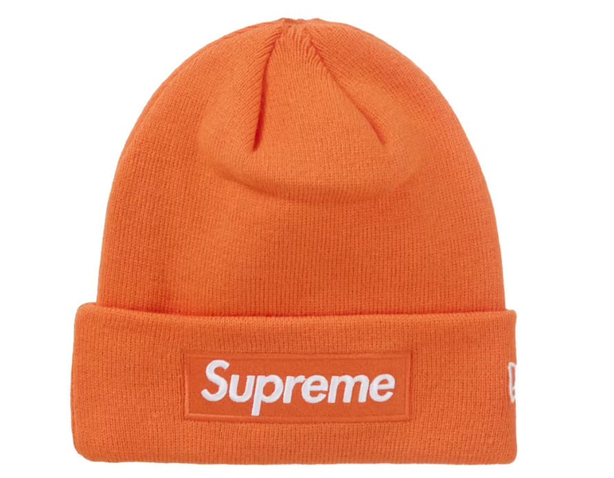 Supreme New Era Box Logo Beanie (FW24) Dark Orange