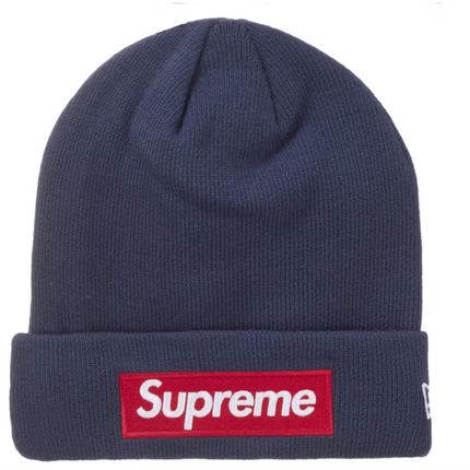 Supreme New Era Box Logo Beanie (FW24) Navy