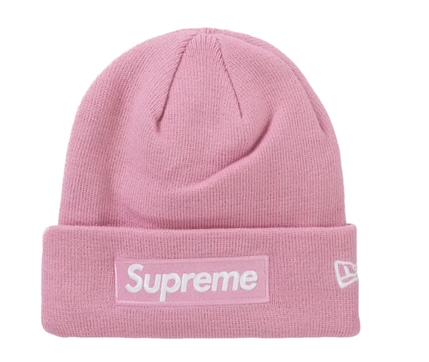 Supreme New Era Box Logo Beanie (FW24) Dusty Pink