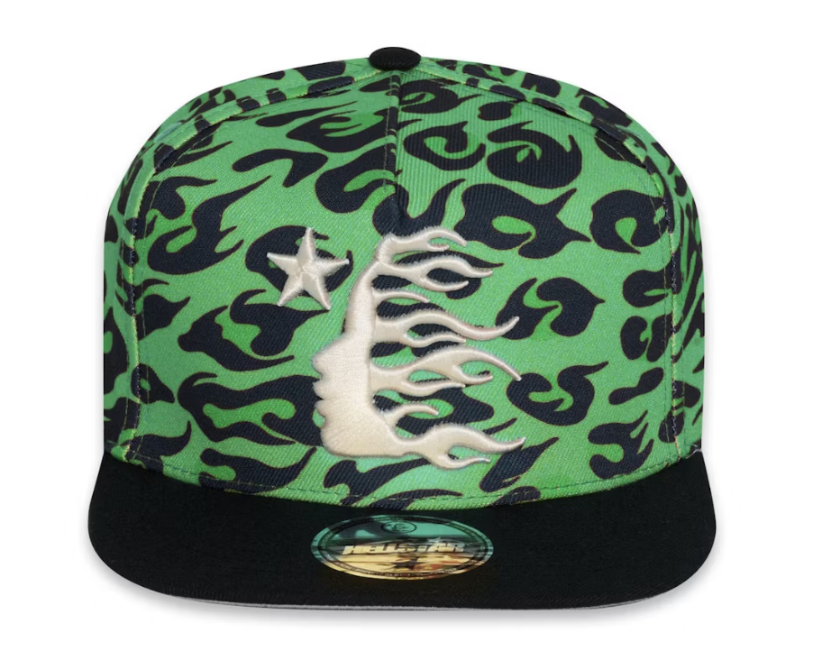 Hellstar Cheetah Print Fitted Hat Green