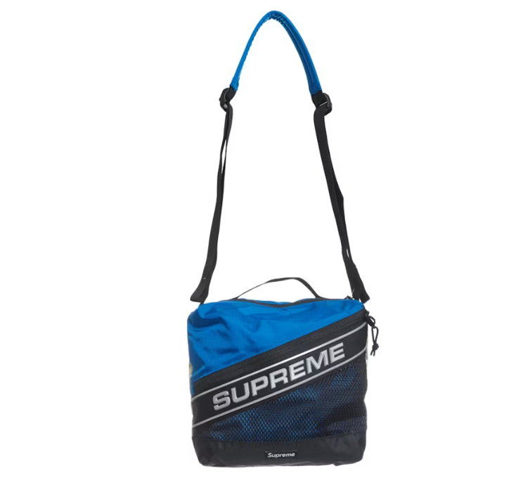 Supreme Logo Shoulder Bag Blue