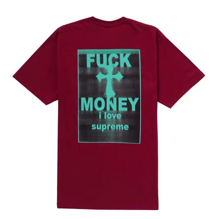 Supreme Fuck Money Tee Cardinal