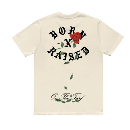 Born X Raised Red Rose Rocker Tee Cream