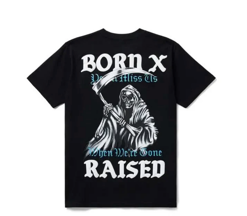 Born X Raised Reaper Stack Tee Black