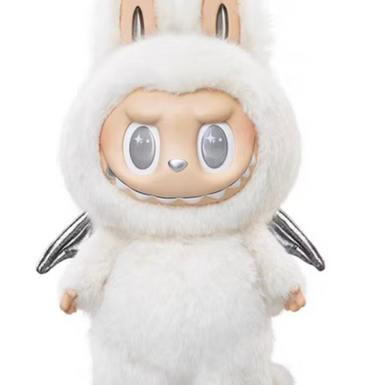 Pop Mart The Monsters Labubu Zimomo Angel in Clouds Figure + Tote Bag