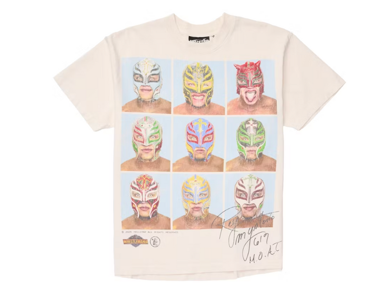 Hellstar Wrestlemania Rey Mysterio T-Shirt Cream White