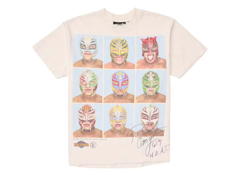 Hellstar Wrestlemania Rey Mysterio T-Shirt Cream White