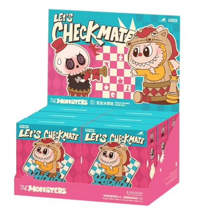 Pop Mart Labubu The Monsters Let's Checkmate Series Fridge Magnet (Single Box)