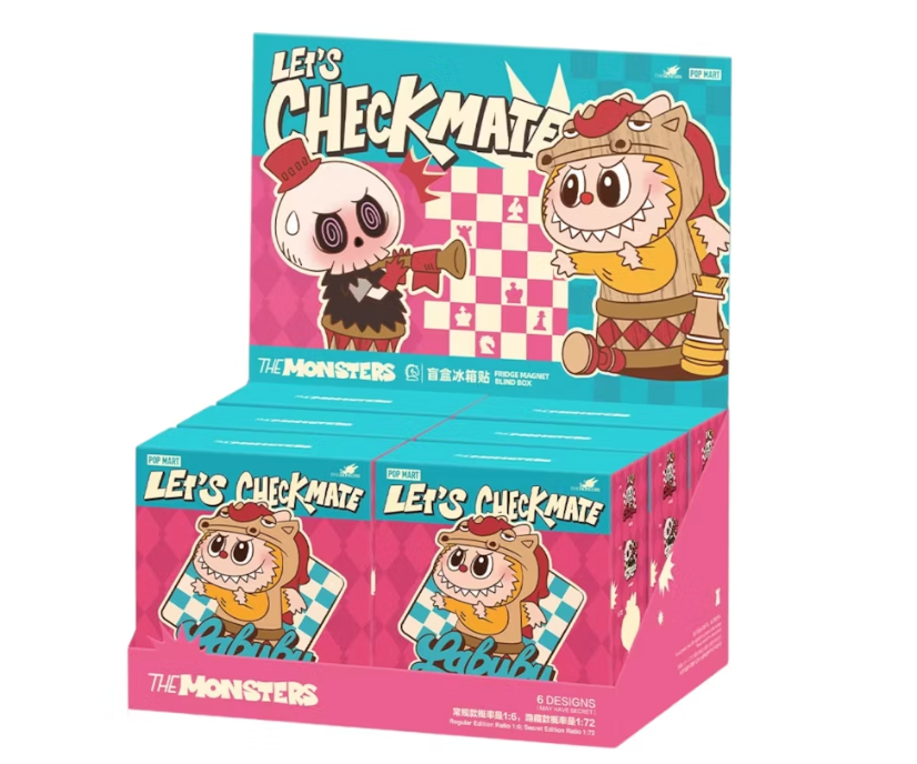 Pop Mart Labubu The Monsters Let's Checkmate Series Fridge Magnet (Single Box)