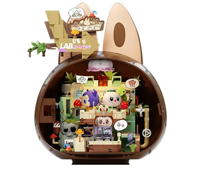 Pop Mart Pop Blocks Labubu The Monsters Forest Secret Base Series Blocks Playful Home P10000 Building Block