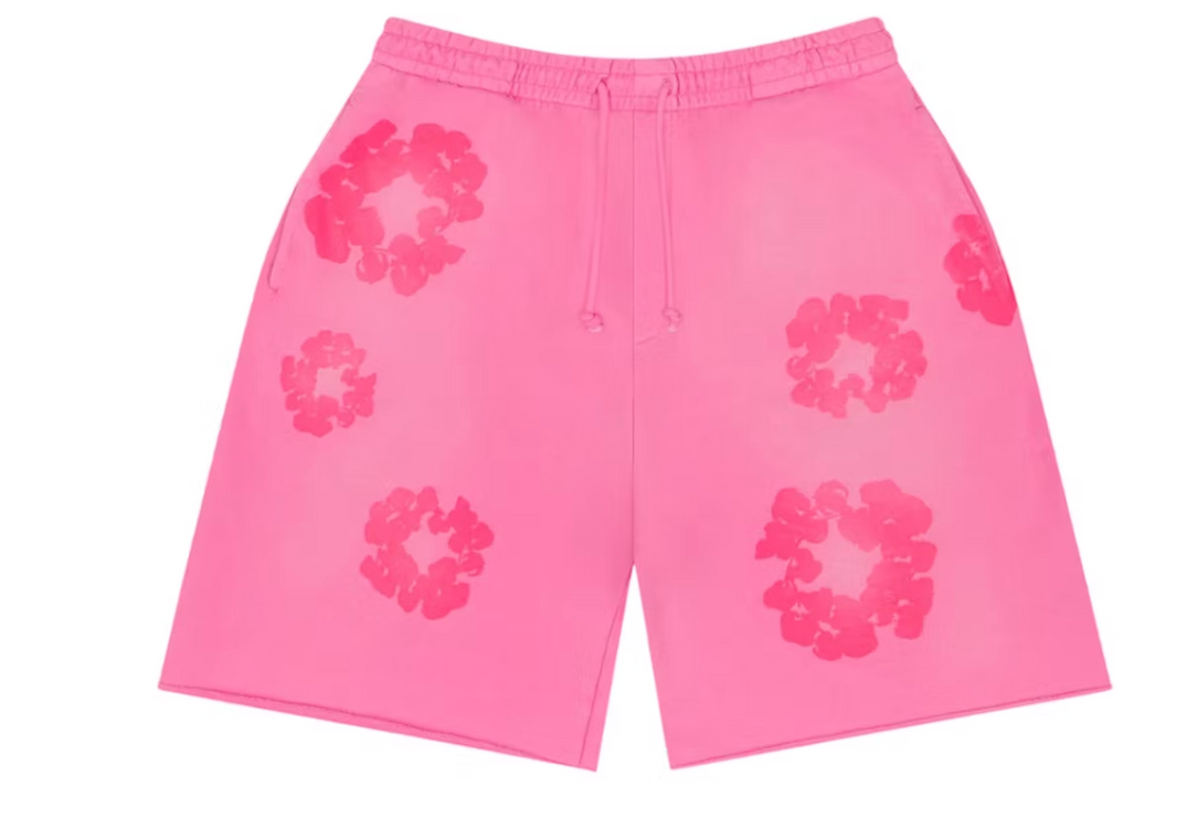 Denim Tears Mono Cotton Wreath Sweat Shorts Pink