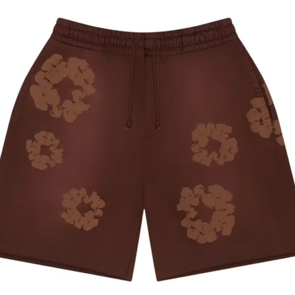 Denim Tears Mono Cotton Wreath Sweat Shorts Brown