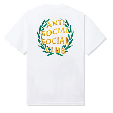 Anti Social Social Club Laurel Logo Flip Tee White