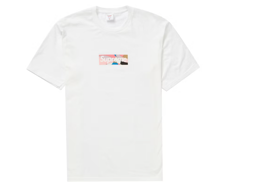 Supreme Emilio Pucci Box Logo Tee White/Dusty Pink