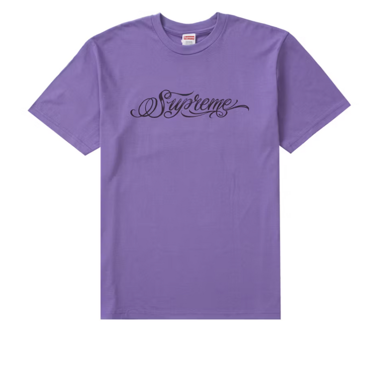 Supreme Script Tee Purple
