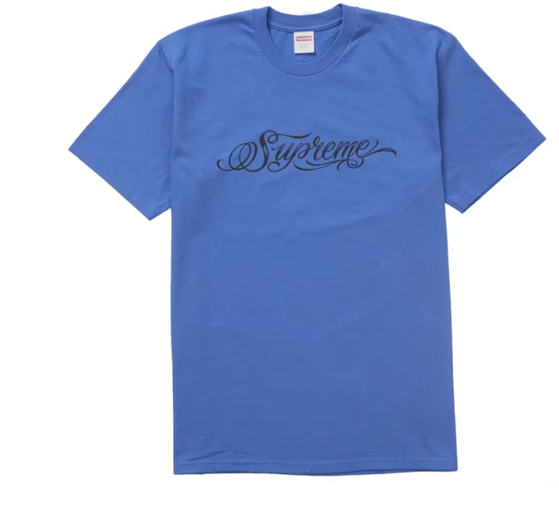Supreme Script Tee Blue