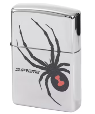 Supreme Spyder Zippo Silver