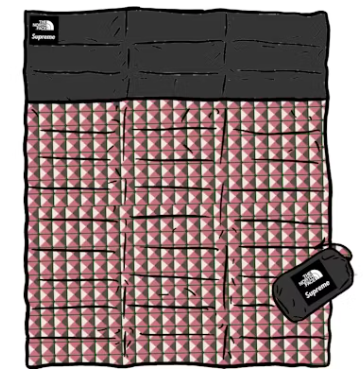 Supreme The North Face Studded Nuptse Blanket Red