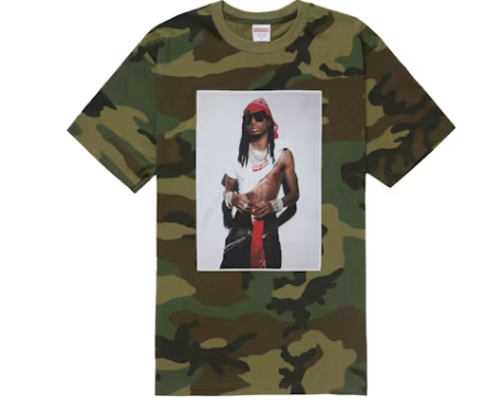 Supreme Playboi Carti Tee Woodland Camo