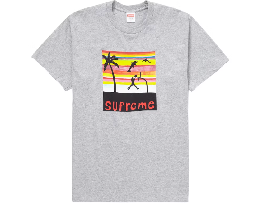 Supreme Dunk Tee Heather Grey