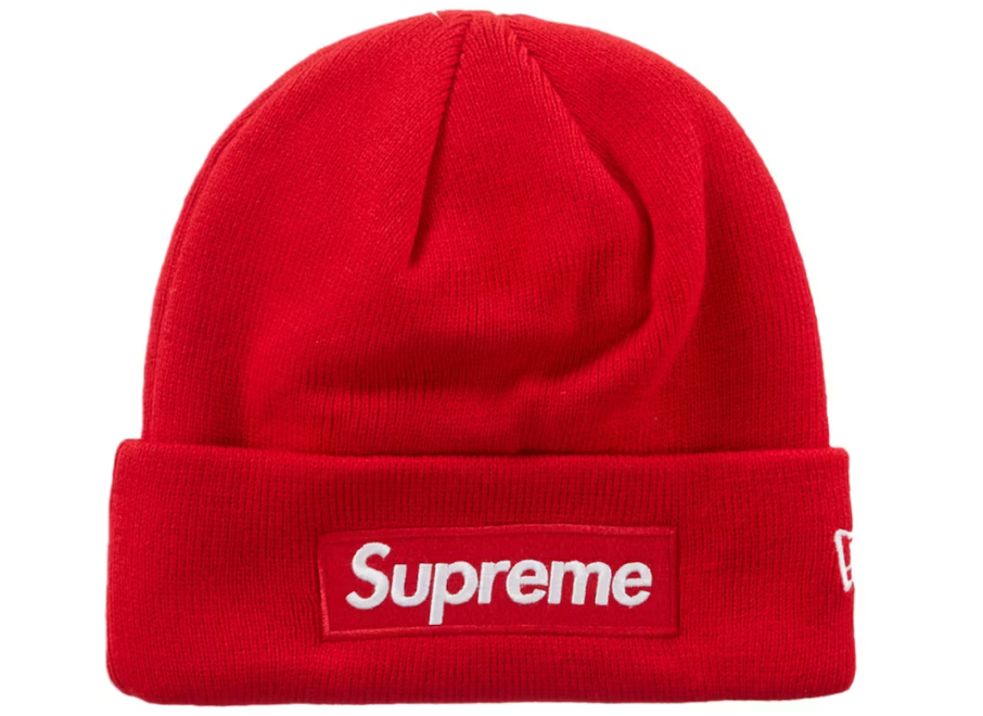 Supreme New Era Box Logo Beanie Red (FW23)