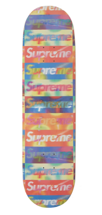 Supreme Distorted Logo Skateboard Deck Yellow