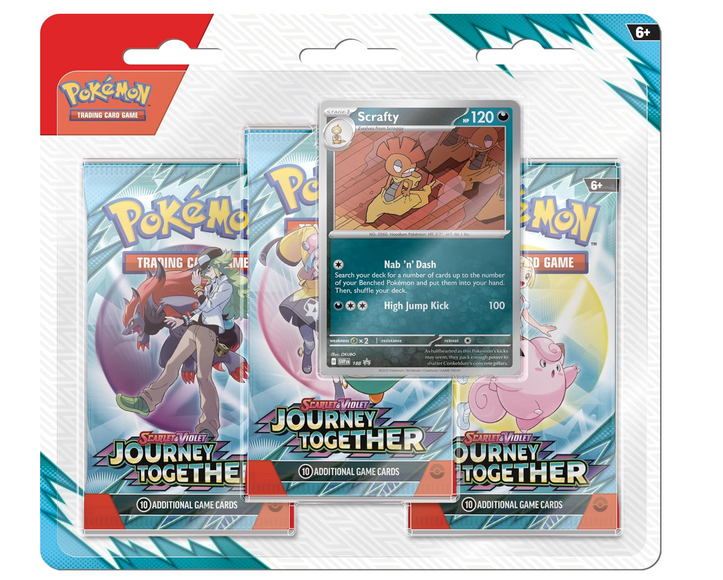 Pokemon TCG: Scarlet & Violet — Journey Together Three-Booster Blister - Scrafty