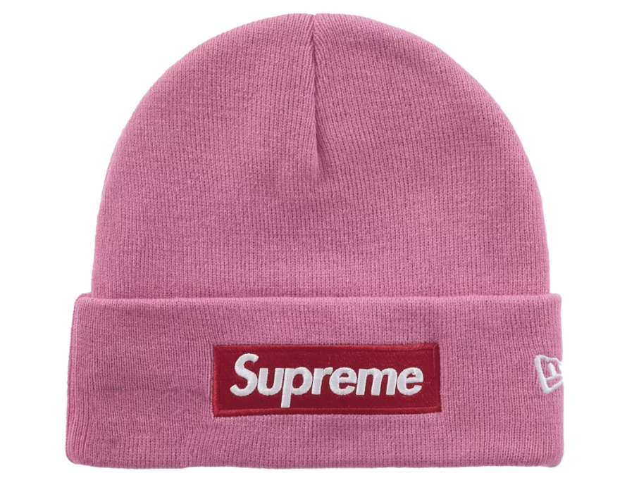 Supreme New Era Box Logo Beanie (FW25) Magenta