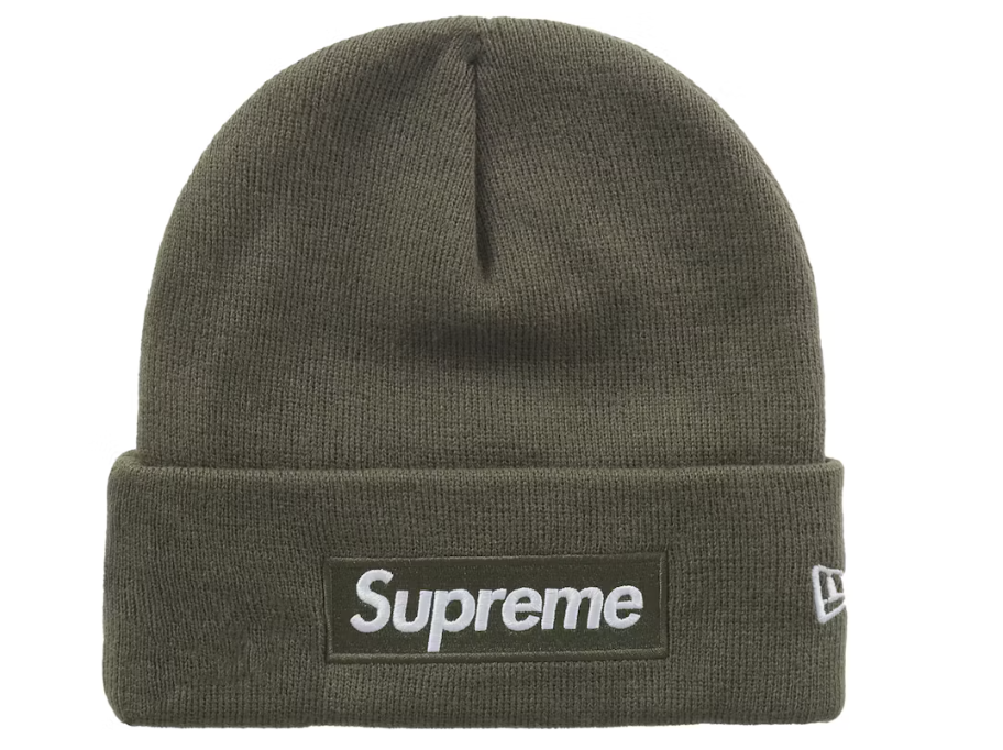 Supreme New Era Box Logo Beanie (FW25) Light Olive