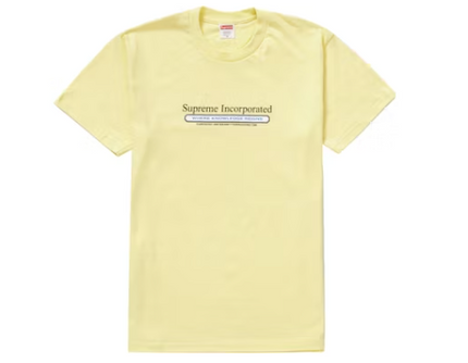 Supreme Inc. Tee Pale Yellow