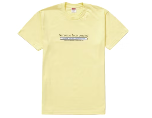 Supreme Inc. Tee Pale Yellow