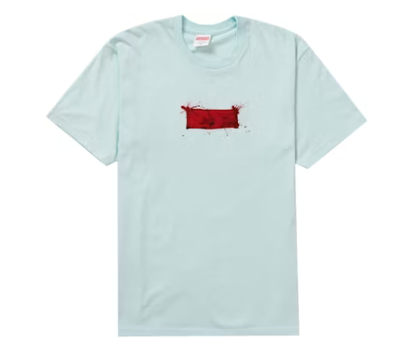 Supreme Ralph Steadman Box Logo Tee Pale Blue