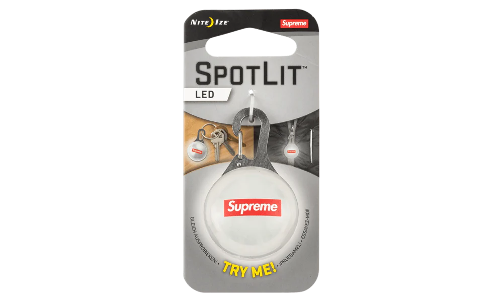 Supreme NiteIze SpotLit LED Clip/Keychain Clear S/S19